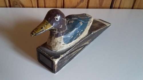 Vintage Wooden Door Stopper - Some Paint Loss