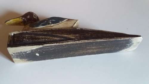 Vintage Wooden Door Stopper - Some Paint Loss