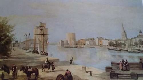 La Rochelle - Jean Corot (1796 - 1875) Plate