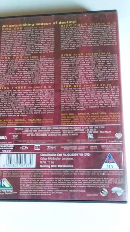Smallville - The Fifth Season 6 Discs Episodes 1 - 22