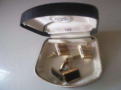 Two sets of Genuine Stone Cufflinks from Grand Prix Yank