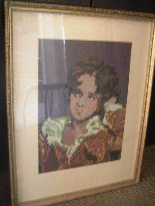 Tapestry in Lovely Frame and Glass