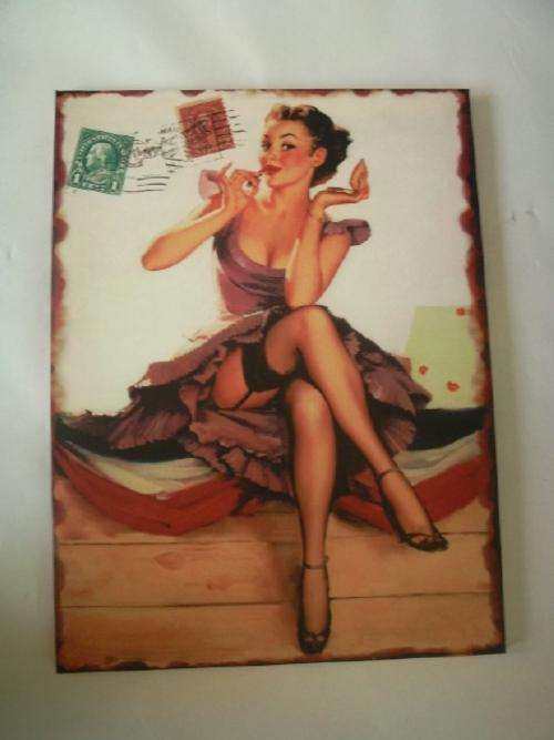Sassy Reproduced Art on Canvass and Block Frame