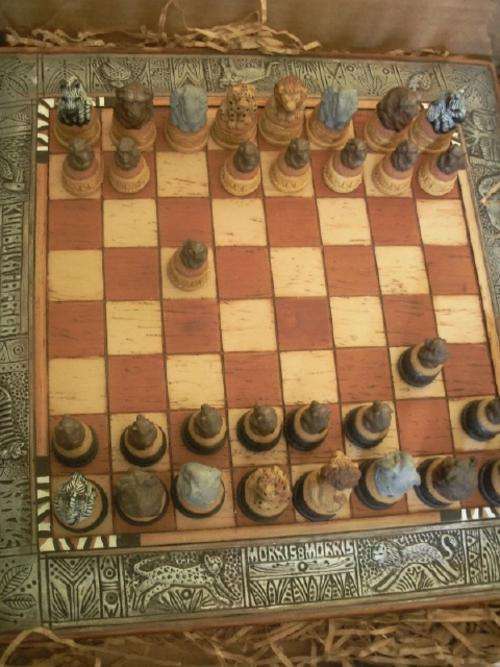 Kumbula Africa Miniature Animal Chess Set