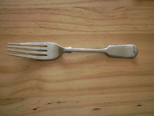 D & A Bengal Silver Plate Fork 35 Grams Daniel & Arter C.1920