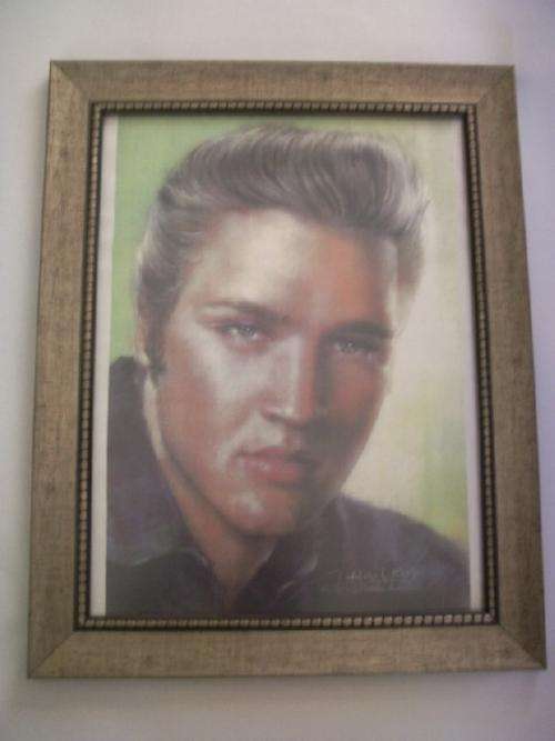 Signed Print of Legendary Elvis Presley in Frame & Glass