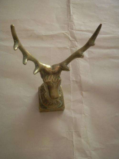 Small Brass Buck Head - Height 10cm