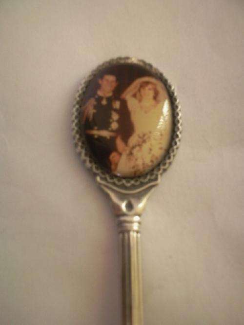 Prince Charles and Diana Souvenir Spoon - Engraved and Stamped