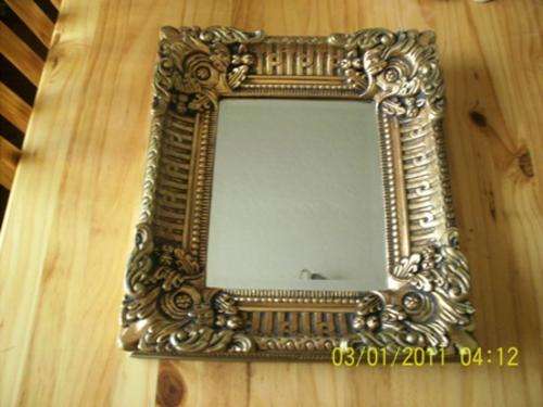 Broad and Thick Ornate Frame with Bevelled Mirror