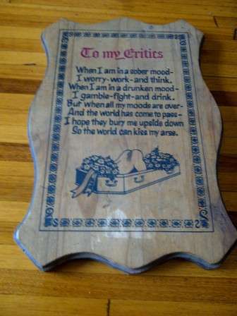 Solid Wooden & Very Funny Bar Sign - 33cm x 22cm x 3cm