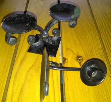 Two Metal Candle Holders