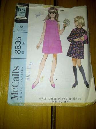 Vintage McCall's 8835 Pattern - Size 10 Girls's Dress in two versions