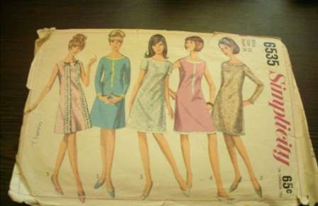 Vintage Simplicity 6535 Pattern -Miss Size 14 Bust 34