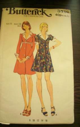Vintage Butterick 3757 Pattern - Size 14 Bust 92cm