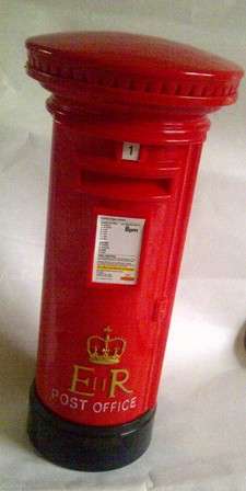 Replica of Red Post Office Mail Savings Box - 20cm