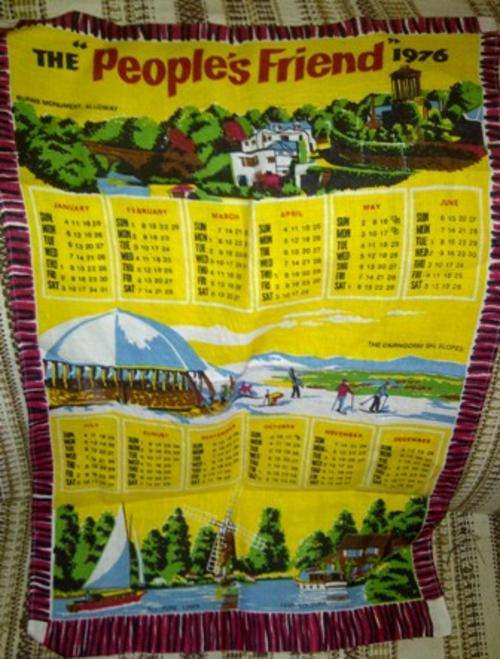 The People's Friend 1976 Calender on Linen - 70cm x 45cm