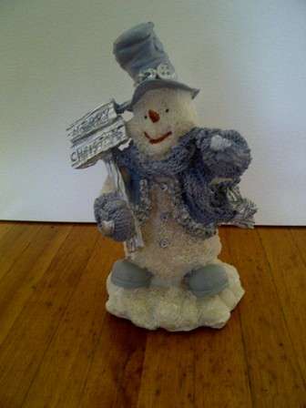 Too Cute - Resin Merry Christmas Snowman - 14cm (Postage R25)