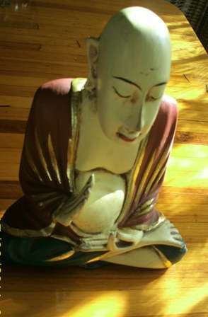 Exquisite Old Wooden Craving of a Oriental Man