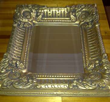 Broad & Deep Decorative Frame with Beveled Mirror (Postage R60)