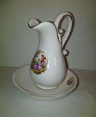 Lovely Ornamental Jug & Saucer for Your Bathroom