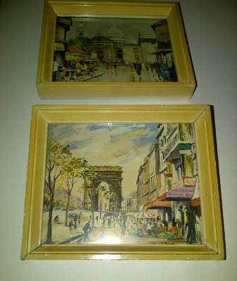 Two Old Scenes of Paris Signed Prints