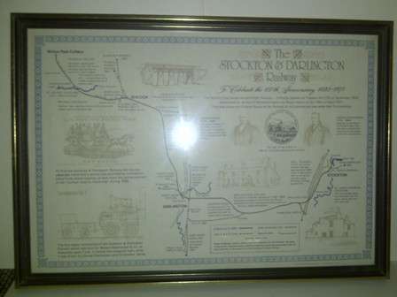 Framed Memorabilia of THE STOCKTON & DARLINGTON RAILWAY 150th Anniversary