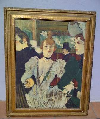 Large Print of La Gulu by Henri Toulouse - Lautrec in Old Wooden Frame