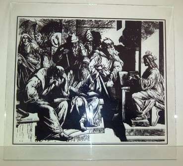Biblical Artwork on Unframed Glass