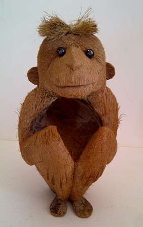 Great Piece of Sculpturing Art - Ape Constructed from a COCONUT