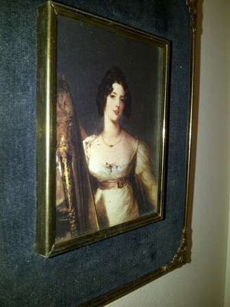 Victorian Print in Decorative Square Frame