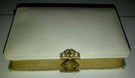 1925 Gold Edged Catholic Book with Locket - Please see Description
