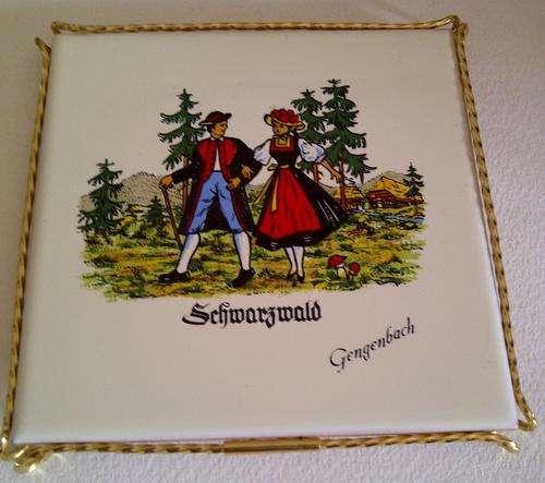 Decorative Ceramic Tile on Stand - Made in Italy