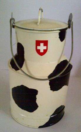 Metal Can Designed as a Swedish Milk Can - (Not Enamel)