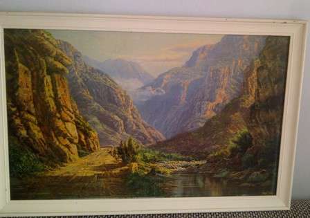 Vintage South African Artist James Yates Mountain Road Print