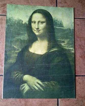 Large Reproduction Print of Mona Lisa by Leonardo da Vinci - Printed in Italy