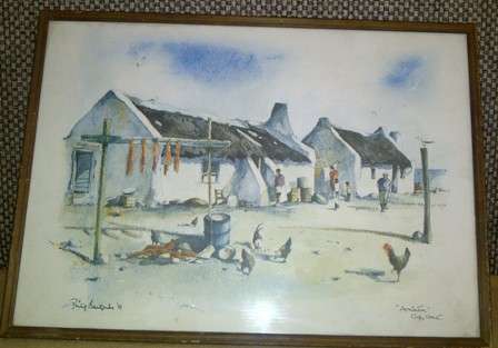 Philip Hawcombe Print of Aniston Sea Cottages Cape Town