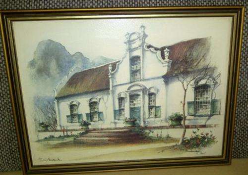 Framed Philip Bawcombe Print of Boschendal Cape Provence