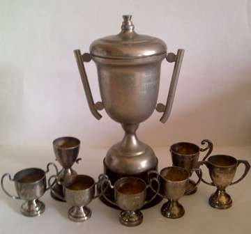 Bunch of Silver Plated Trophies