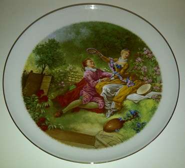 Constantia Fine China "fragonard france" Victorian Scene Plate # 1