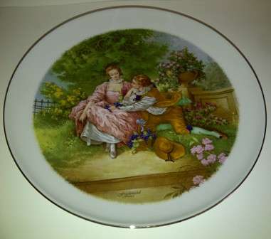 Constantia Fine China "fragonard france" Victorian Scene Plate # 2