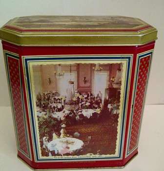 Old Tea Tin with Vintage South African Scenes