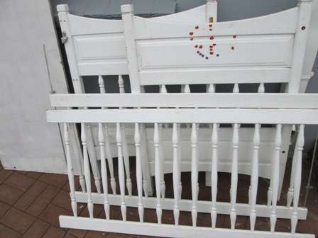 Strong Wooden Cot for Restoration - Buyer to Collect