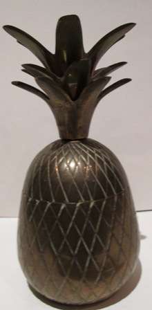 Brass Pineapple Design Container
