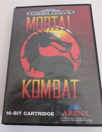 Vintage Sega Mega Drive Mortal Kombat 16-Bit Cartridge in Case