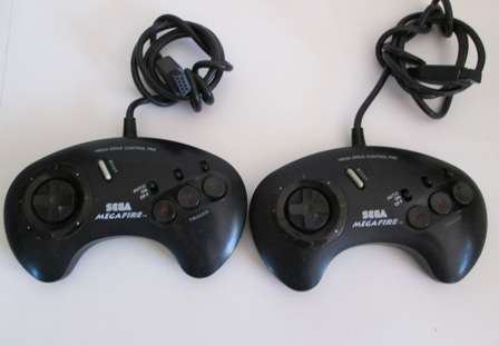 Two SEGA Megafire Drive Control Pads for One Bid