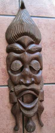 Large Craved Wooden Tribal Wall Hanging Mask