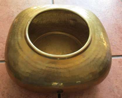 Impressive Large Circular Brass Ware Vase