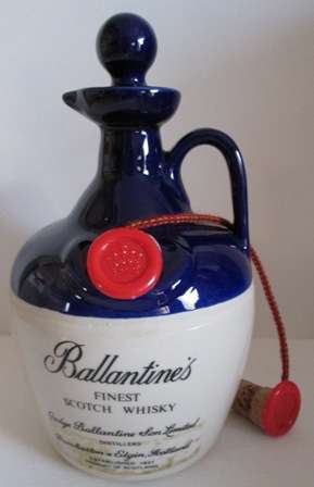 Ballantines Scotch Whisky Ceramic Decanter