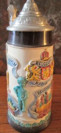 Very Decorative Original Armin Bay Belgium Tankard - Stamped