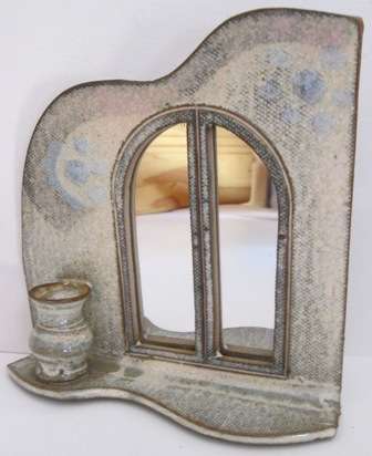 Decorative Little Tile Type of Stand with Mirror & Flower Pot